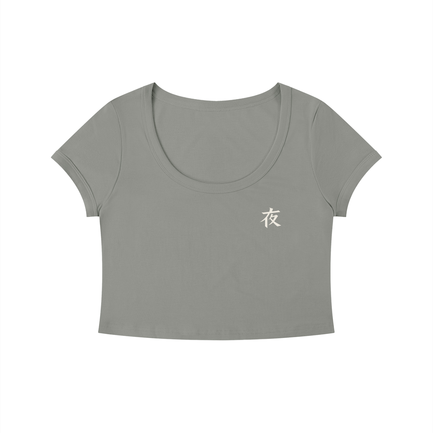 Women's Solid Color Slim Crop T-Shirt