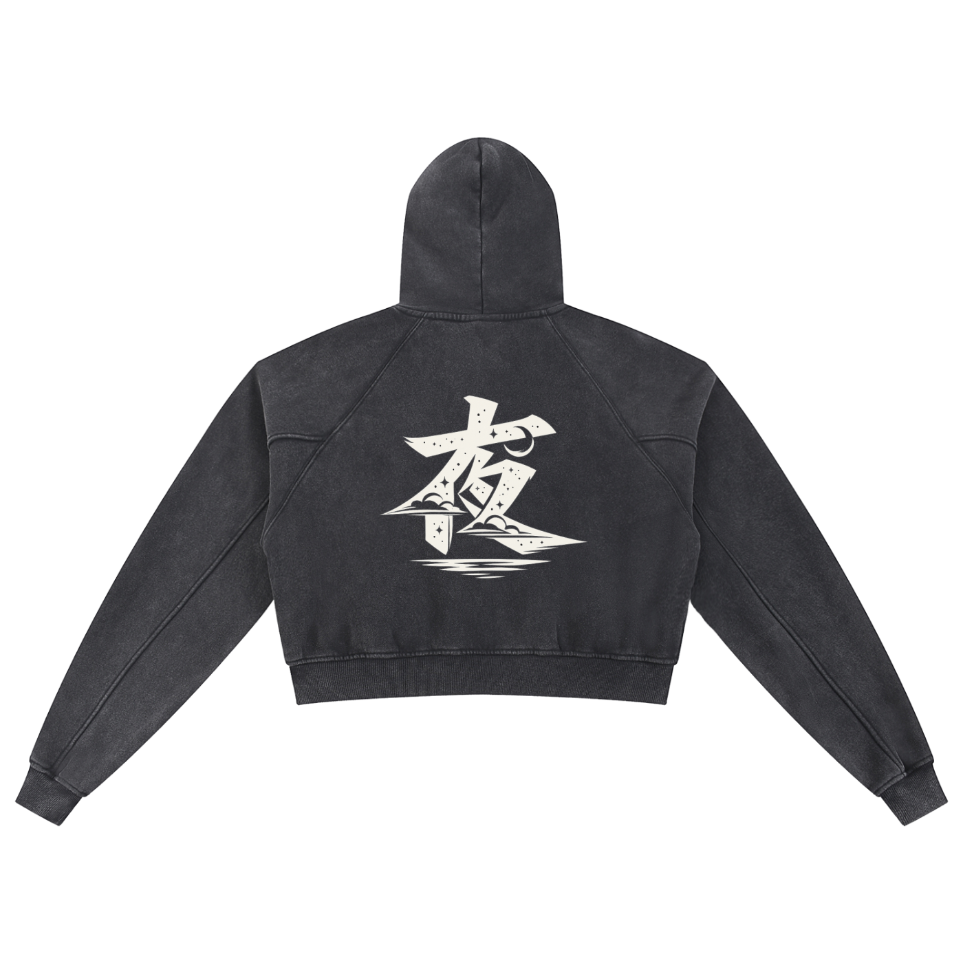 Snow Washed Cropped Hoodie