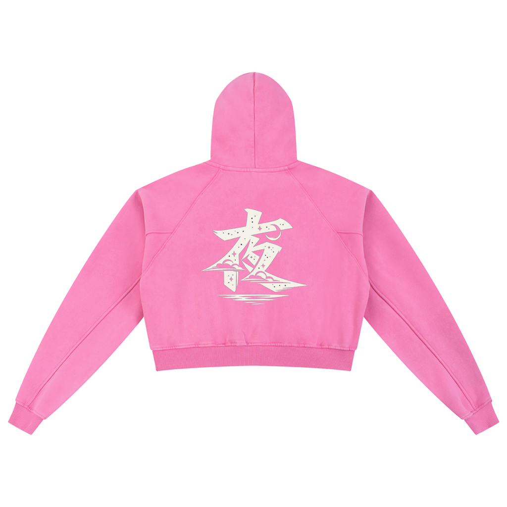 Snow Washed Cropped Hoodie