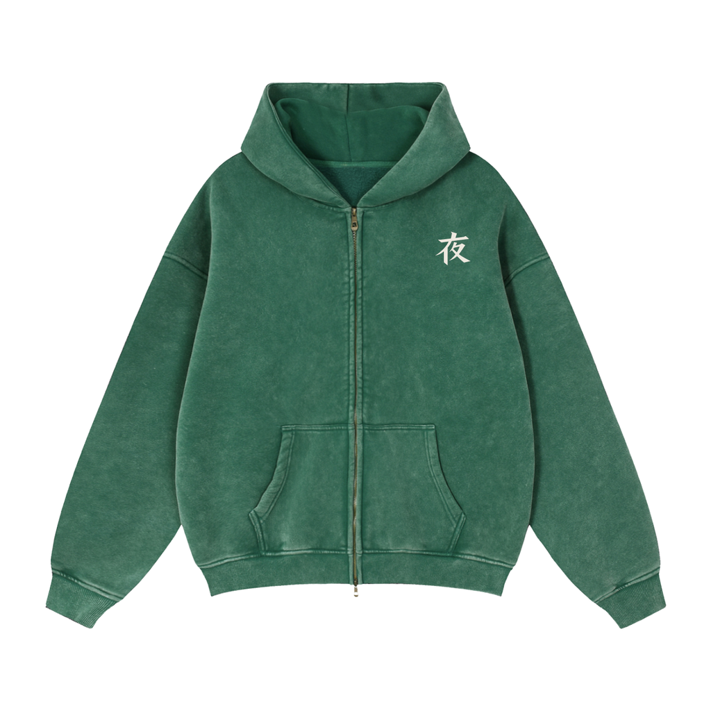 Zip-Through Boxy Fleece Hoodie